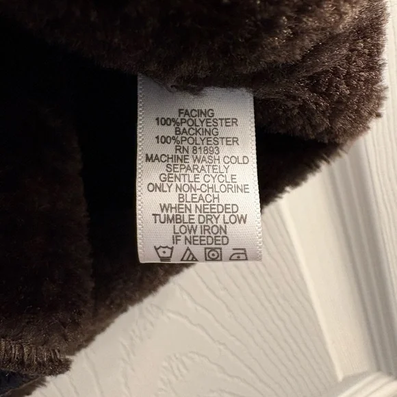 Blue and Brown Faux Fur Vest - Picture 3 of 4